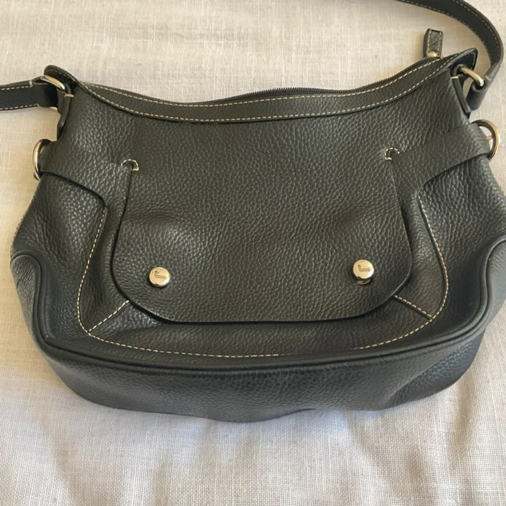 •❤️SOLD❤️Lancel Paris Black Pebbled Leather Zip Crossbody Shoulder Bag, NWOT - Picture 13 of 14